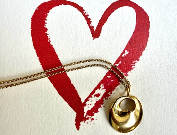 Georg Jensen Gold Hidden Heart Pendant - image 3