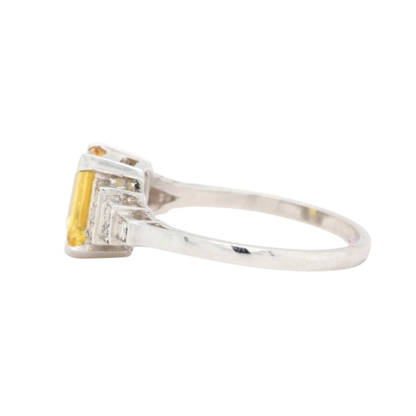 Vintage Yellow Sapphire and Diamond Ring - Charlotte Sayers - image 4