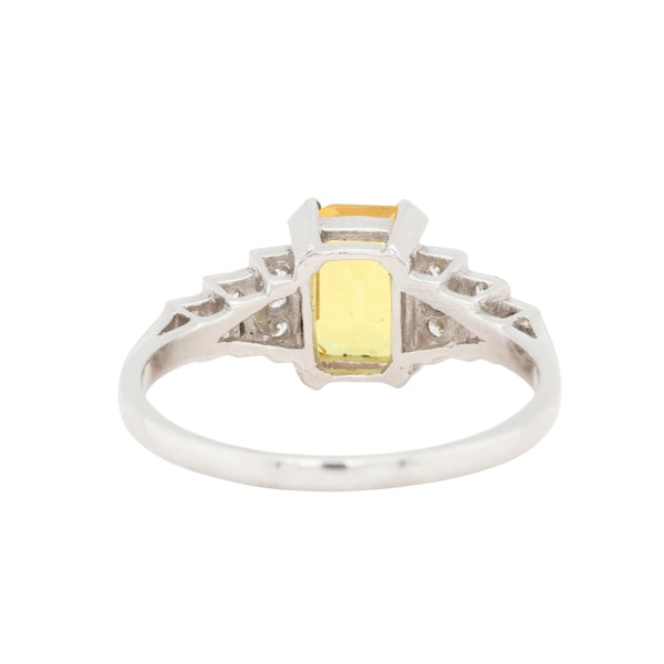 Vintage Yellow Sapphire and Diamond Ring - Charlotte Sayers - image 3