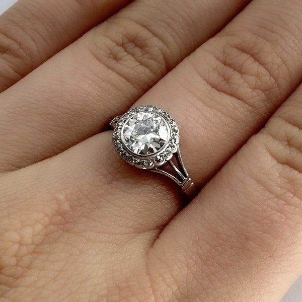 Edwardian Diamond Cluster Ring 1.2ct - Saddingtons Jewellery Stand 375 - image 4