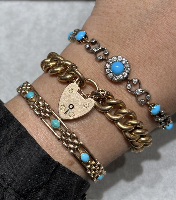 Victorian Turquoise Bracelets - Spectrum Antiques - image 1