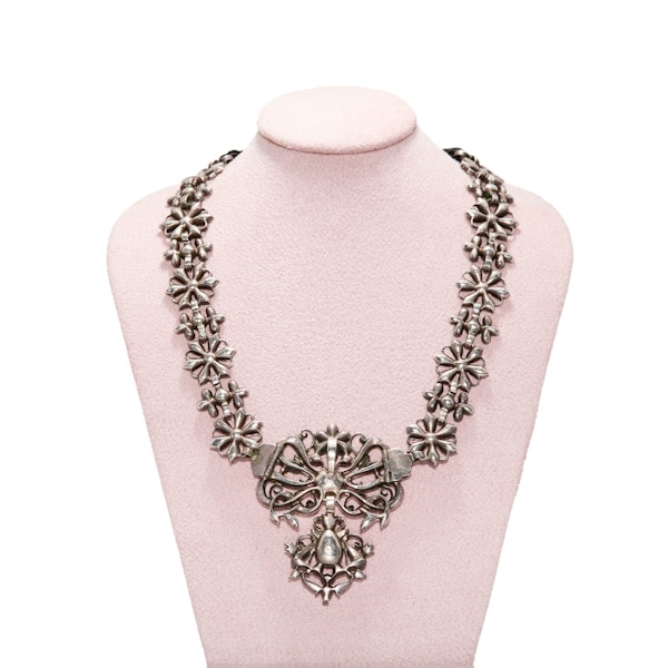 Iberian 18th Century Topaz Garnet and Rock Crystal Necklace - Charlotte Sayers - image 4