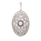 Art Deco Diamond, Sapphire and Platinum Pendant, Circa 1925 - image 9