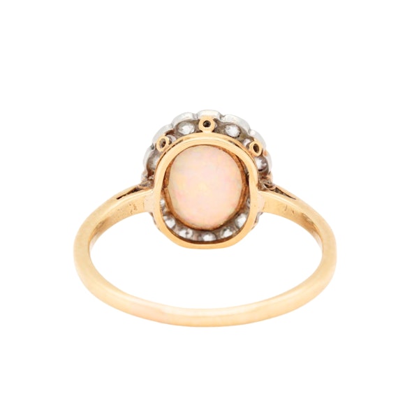 Edwardian Opal and Diamond Cluster Ring - Charlotte Sayers - image 3