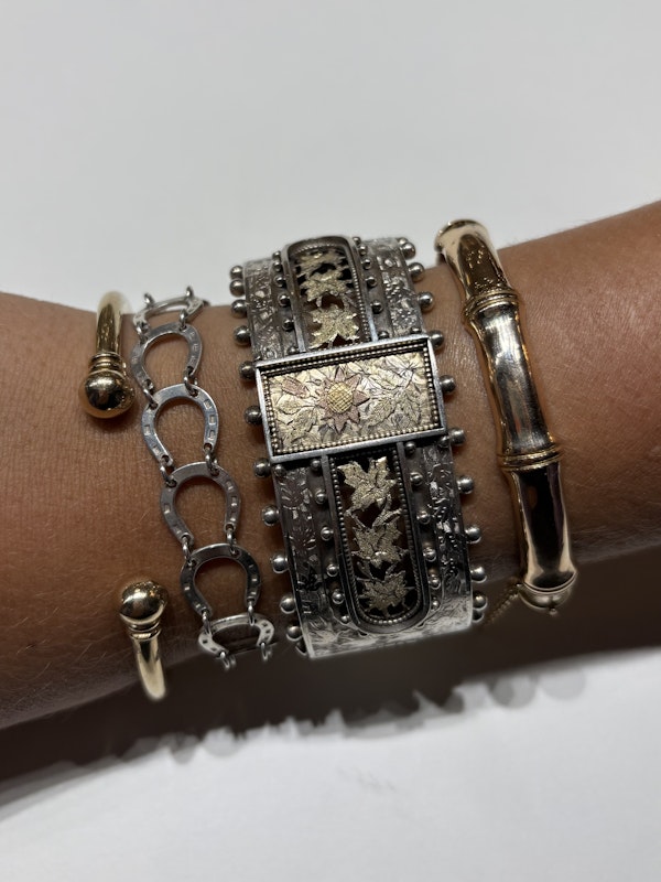 Victorian Silver Cuff - Spectrum Antiques - image 4