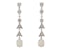 18ct White Gold Opal and Diamond Drop Earrings - Spectrum Antiques - image 2