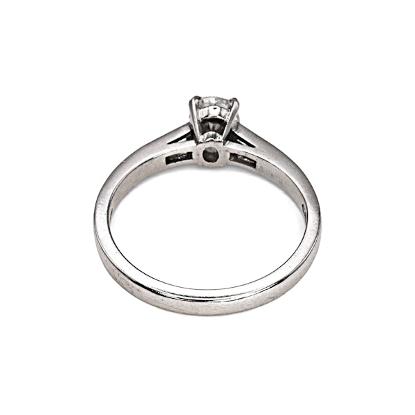 Modern Oval Diamond and Platinum Solitaire Ring 0.91 Carats - image 10