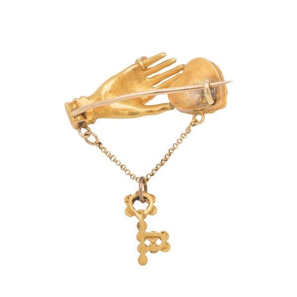 Victorian Locket Hand Brooch - Charlotte Sayers - image 2
