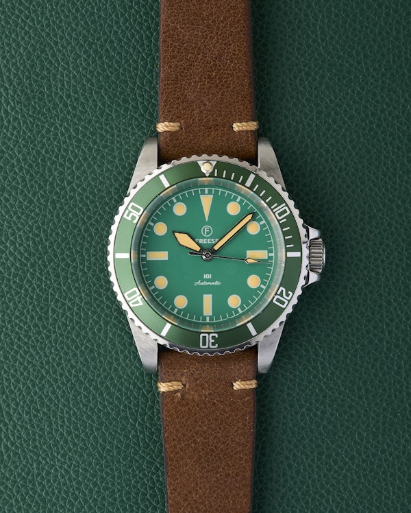 Freese 101 Green Dial Green Bezel Automatic Simon Freese Watch - image 1