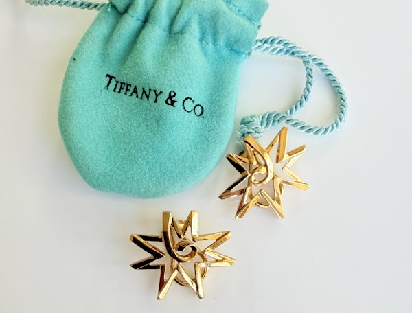 Tiffany 18k gold star ear clips - image 2