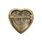 Georgian Bristol Cobalt Blue Glass, Rose Diamond, Silver and Gold Heart Brooch, Circa 1820 - image 4