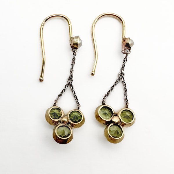 Antique Period Trefoil Drop Earrings - Saddingtons Jewellery Stand 375 - image 3