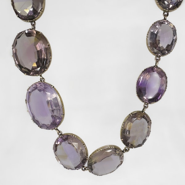 Late Victorian Amethyst Gold Necklace - Saddingtons Jewellery Stand 375 - image 2