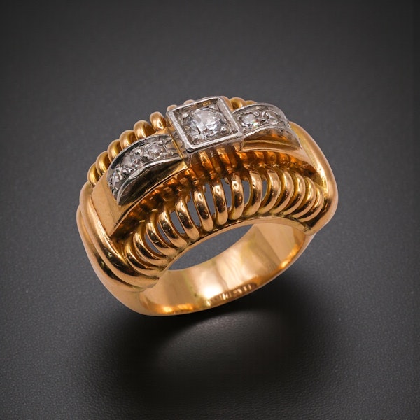 Vintage 18ct Gold And Diamond Ring at Deco&Vintage Ltd - image 3