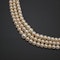 Vintage Three Row Cultured Pearl and Diamond Necklace at Deco&Vintage Ltd - image 4