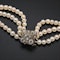 Vintage Three Row Cultured Pearl and Diamond Necklace at Deco&Vintage Ltd - image 5