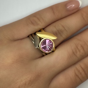 Louise O’neill 4 Tourmaline Stacking Rings - Saddingtons Jewellery Stand 375