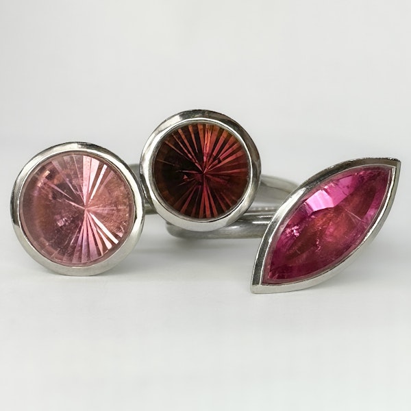 Louise O’neill 3 Tourmaline Stacking Rings - Saddingtons Jewellery Stand 375 - image 2