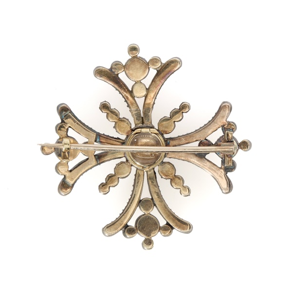 Maltese diamond Cross Brooch - Charlotte Sayers - image 2