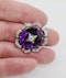 Rare Antique amethyst and diamond brooch sku 8830 DBGEMS - image 2