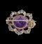 Rare Antique amethyst and diamond brooch sku 8830 DBGEMS - image 3
