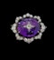 Rare Antique amethyst and diamond brooch sku 8830 DBGEMS - image 1