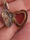 Antique pearl and diamond heart locket pendant with chain sku 8821 DBGEMS - image 2