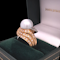 Pearl and Diamond Cocktail Ring - image 4