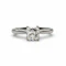 Radiant-Cut Diamond and Platinum Solitaire Ring, 1.01 Carat H SI1 - image 6