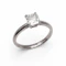 Radiant-Cut Diamond and Platinum Solitaire Ring, 1.01 Carat H SI1 - image 7