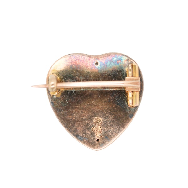 Child & Child Enamel Heart Brooch - Charlotte Sayers - image 4
