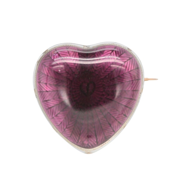 Child & Child Enamel Heart Brooch - Charlotte Sayers - image 3
