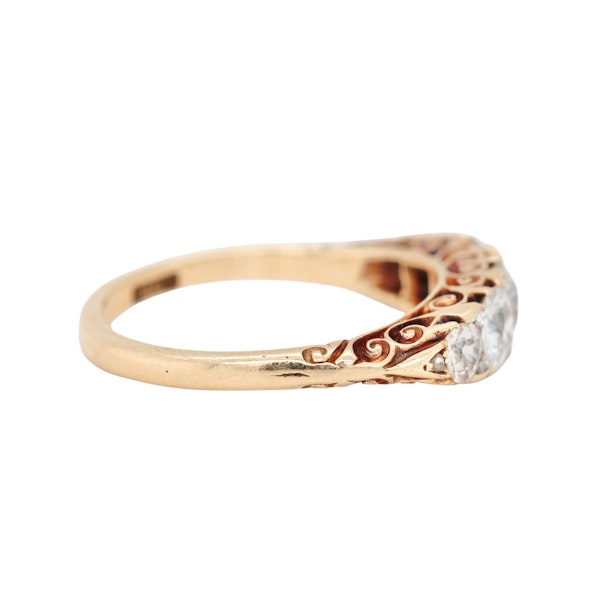 Victorian Old Mine Cut Five Stone Diamond Ring - Charlotte Sayers - image 2