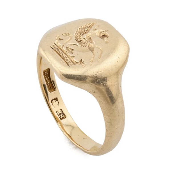 18ct Gold Unicorn Signet Ring- Spectrum Antiques - image 3