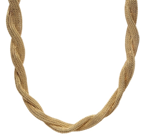 18ct Twisted Plat Necklace - Spectrum Antiques - image 3