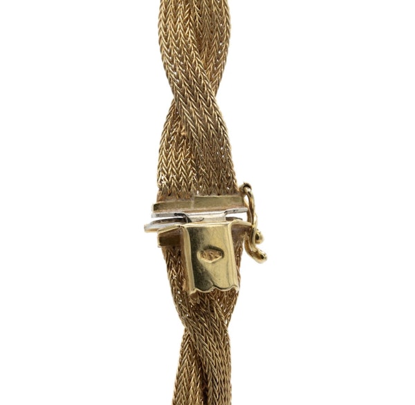 18ct Twisted Plat Necklace - Spectrum Antiques - image 5