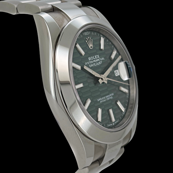 ROLEX DATEJUST 41 OYSTER GREEN MOTIF FULL SET 2023 126300-0021 - image 3