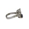 Vintage Sapphire, Diamond and White Gold Crossover Ring, Circa 1990 - image 9