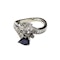 Vintage Sapphire, Diamond and White Gold Crossover Ring, Circa 1990 - image 5