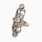 Antique Diamond and Silver Upon Gold Plaque Ring, Circa 1900 - image 5