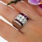 Late Art Deco Ruby, Diamond and Platinum Ring, Circa 1940 - image 4