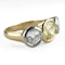 Edwardian Yellow and White Diamond 3 Stone Ring - Saddingtons Jewellery Stand 375 - image 4