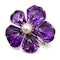 Amethyst, Pearl, Diamond and Gold Pansy Flower Brooch, Circa 1880 - image 3