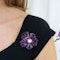 Amethyst, Pearl, Diamond and Gold Pansy Flower Brooch, Circa 1880 - image 2