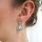 Antique Diamond and Silver Upon Gold Earrings, Circa 1870, Once Owned by Viscountess Gwladys Chaplin - image 5