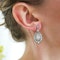 Antique Diamond and Silver Upon Gold Earrings, Circa 1870, Once Owned by Viscountess Gwladys Chaplin - image 3