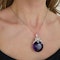 Belle Époque Amethyst, Diamond, Pearl and Platinum Pendant Necklace, Circa 1910 - image 4