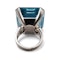 Vintage French Blue Topaz and White Gold Ring, Circa 1990 - image 5