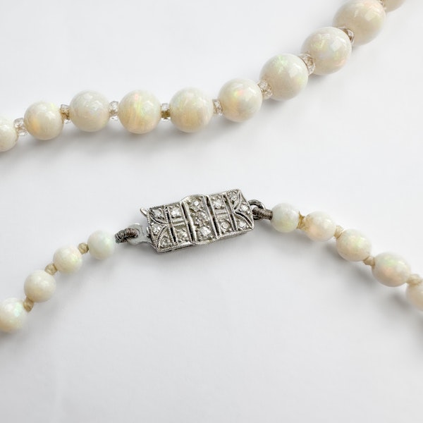 Edwardian Opal Beaded Necklace - Saddingtons Jewellery Stand 375 - image 3