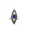 Sapphire & Diamond Eye ring 18K White gold - image 2